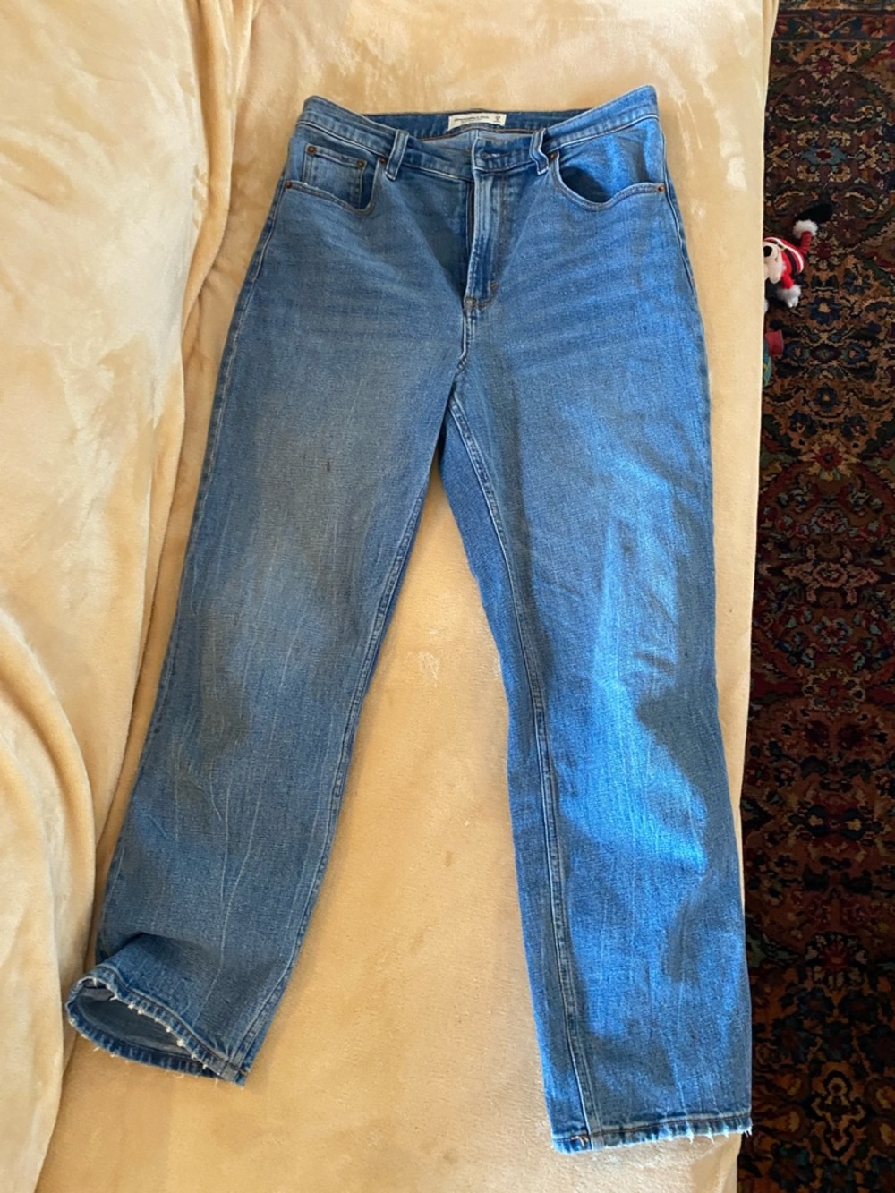 Classic Blue Denim Jeans - Straight Fit